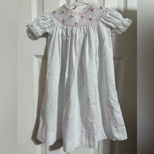 Newborn Delaney Smocked Bishop Dress